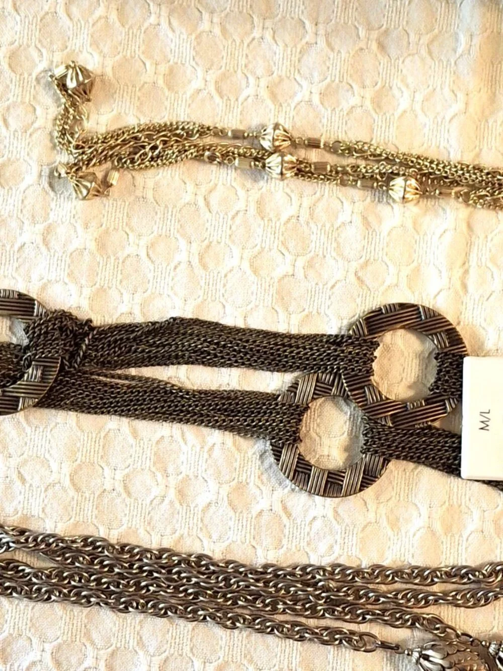 Lot of Four Chain and Rhinestone Belts